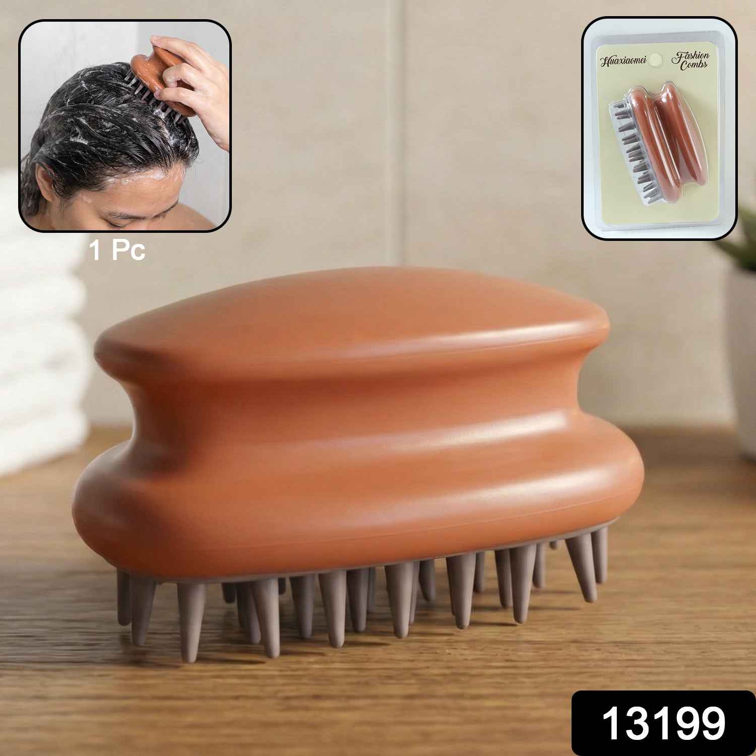 Scalp Massage Brush – Soft Flexible Bristles for Gentle Hair Care
