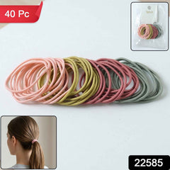 Elastic Hair Bands Set – Strong Hold & Neutral Colors for All Hair Types
