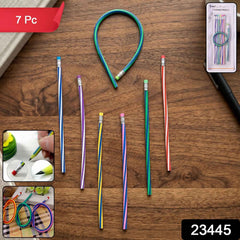 Swirl Design Pencils Set Ð Vibrant Colors with Built-in Erasers