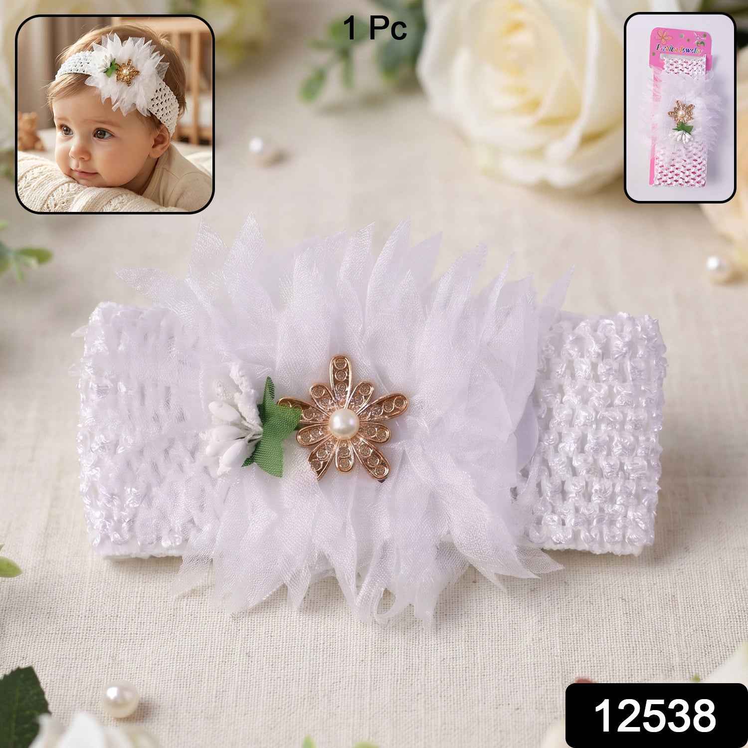 Baby Headband Ð Comfortable Soft Elastic Floral Design