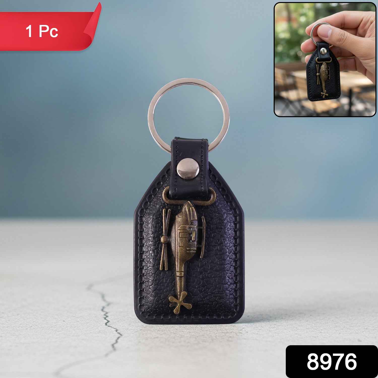 Leather Finish Metal Sword Keychain – Stylish and Durable Accessory