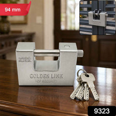 Stainless Steel Padlock 94mm – Hardened Security Lock | TitanVault