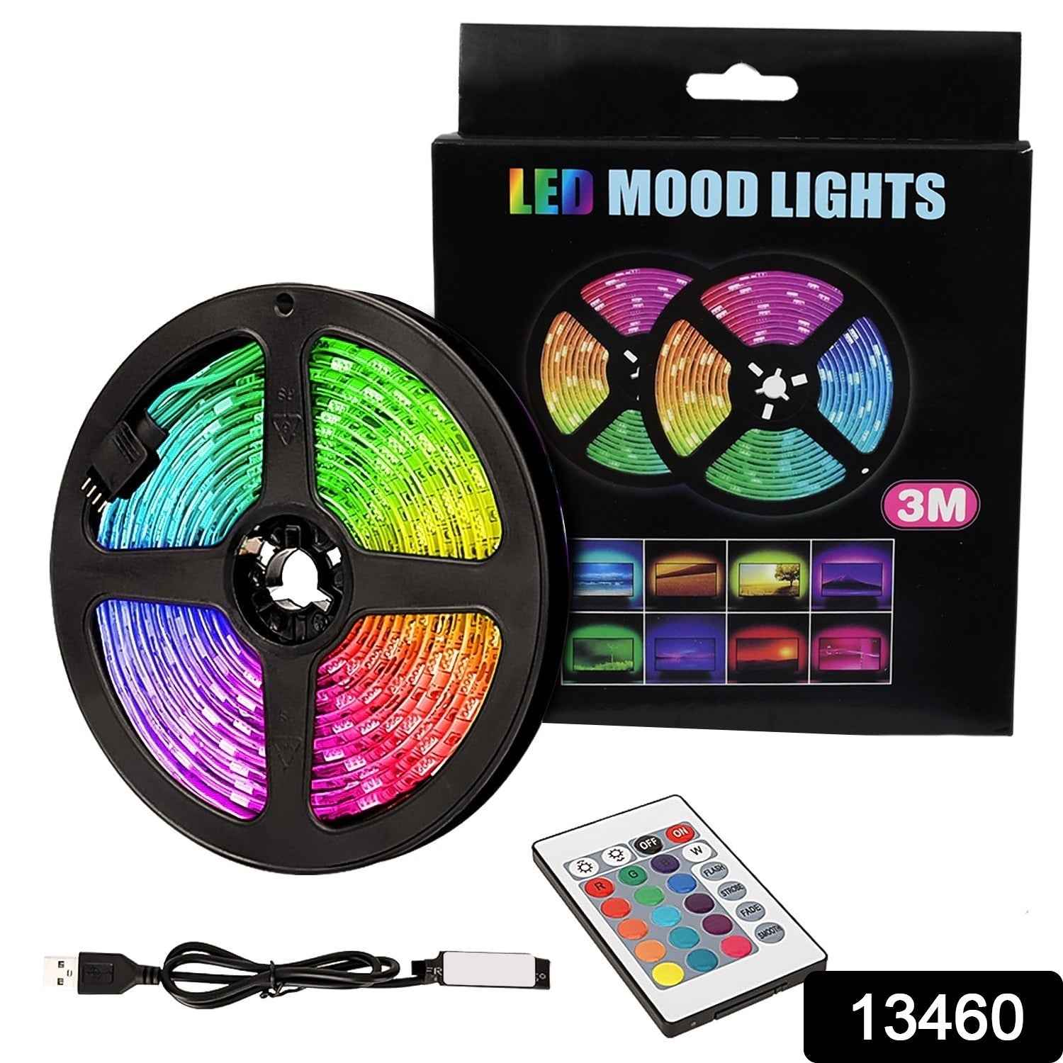 RGB LED Strip Lights – 3M Multi-Colour USB with Remote | Indo Glow