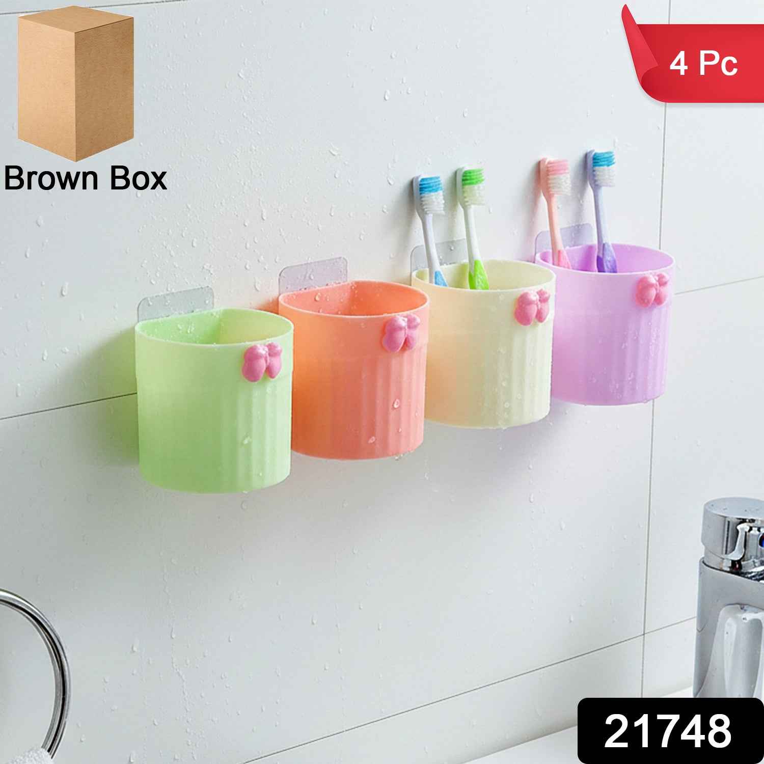 Wall Mounted Toothbrush Holder Set – Space-Saving Bathroom Organizer