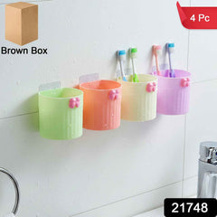 Wall Mounted Toothbrush Holder Set – Space-Saving Bathroom Organizer