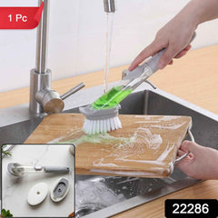 3 In 1 Liquid Soap Dispenser Dish Cleaning Brush for Kitchen Sink (1 Pc)