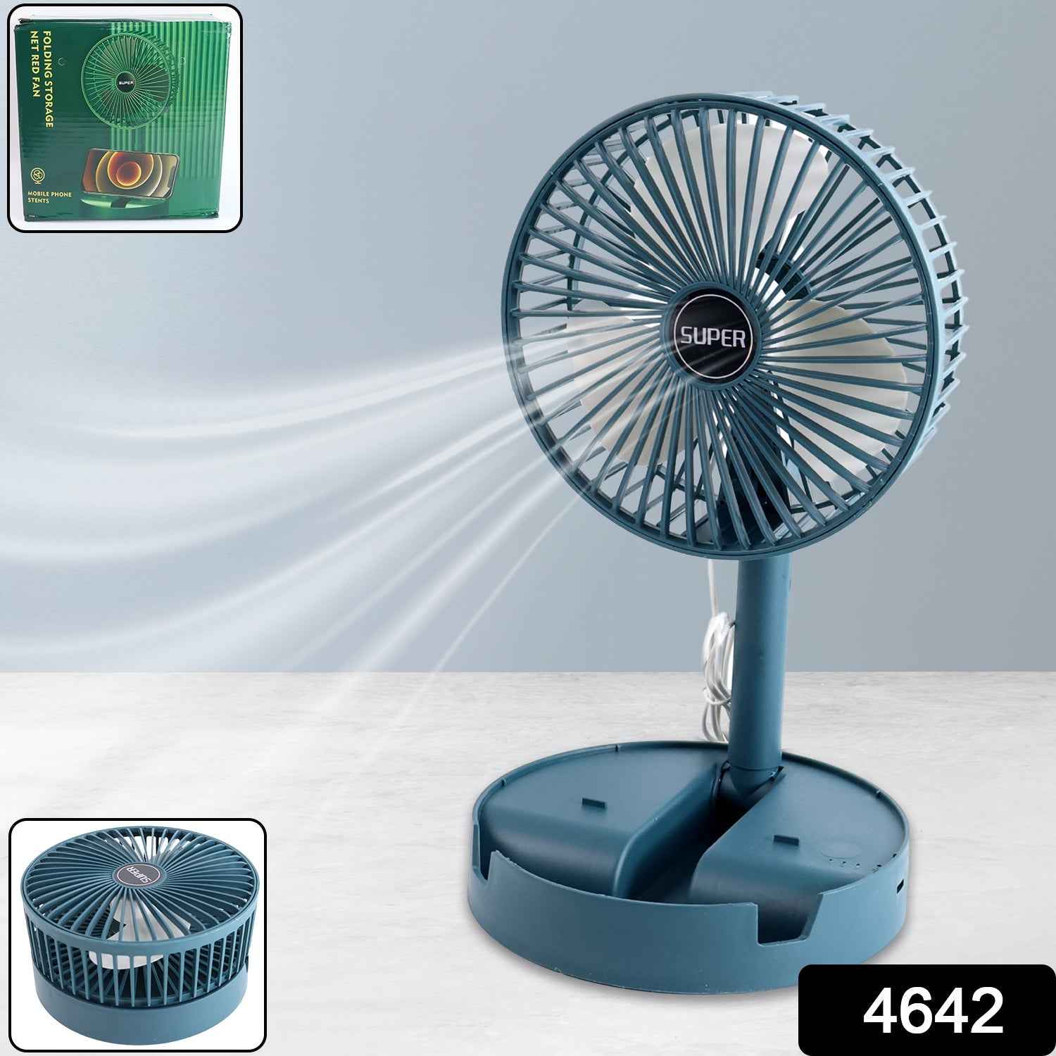 Portable Desktop Fan – Adjustable, Silent, Foldable | Velvet Wellness