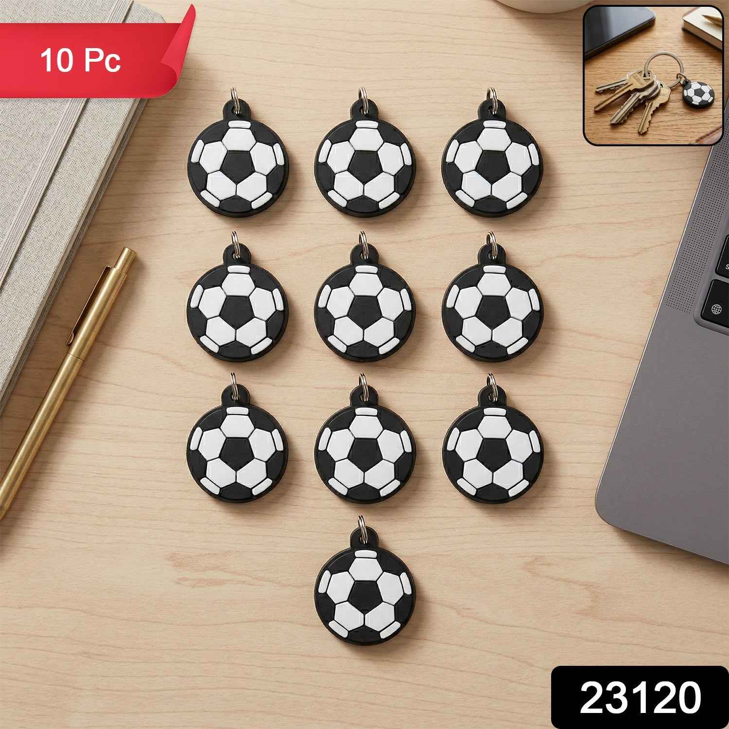 Football Keychain Set – Stylish Sports Gift for Fans