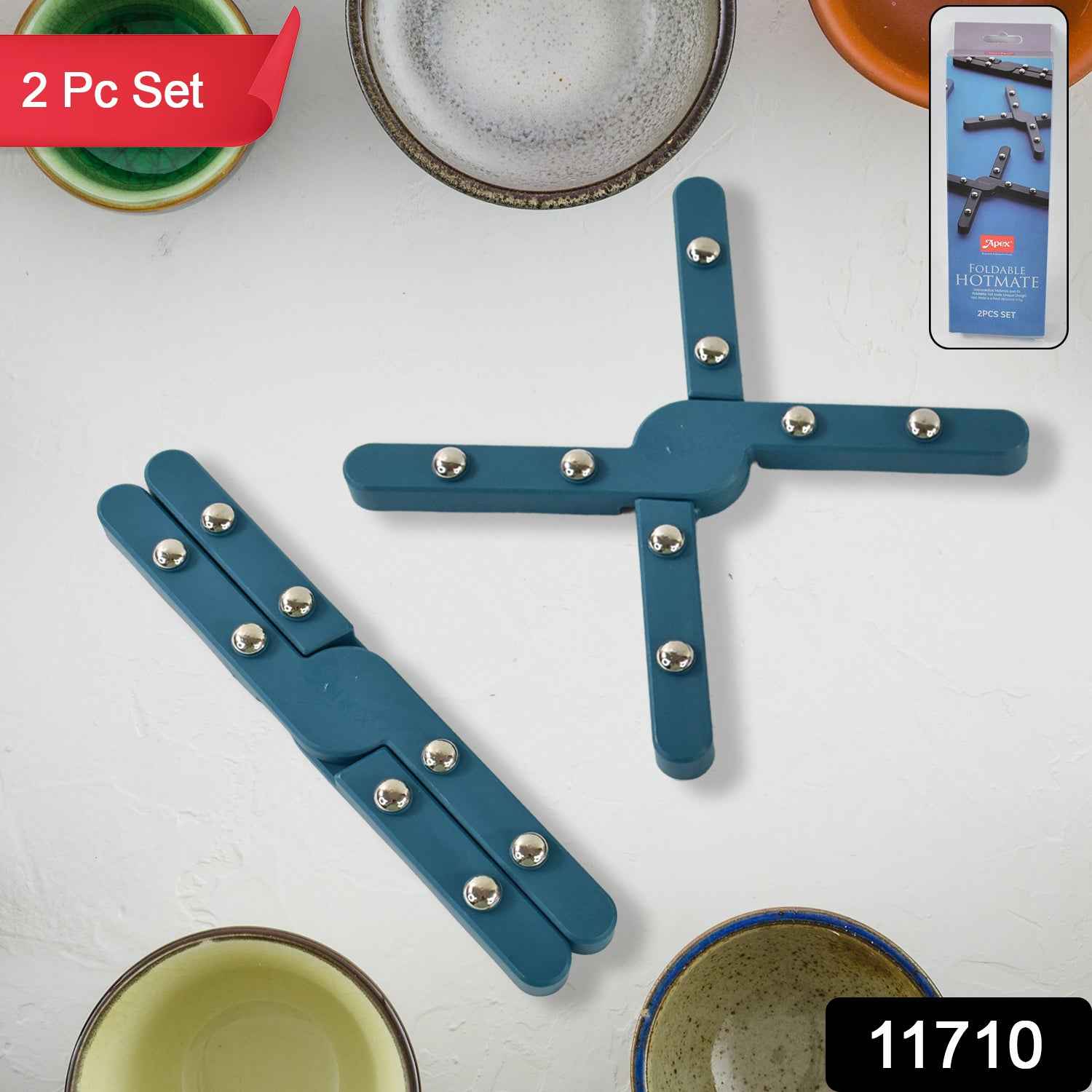 Foldable Hot Mate Set – Heat-Resistant 2-Piece Pan Stand