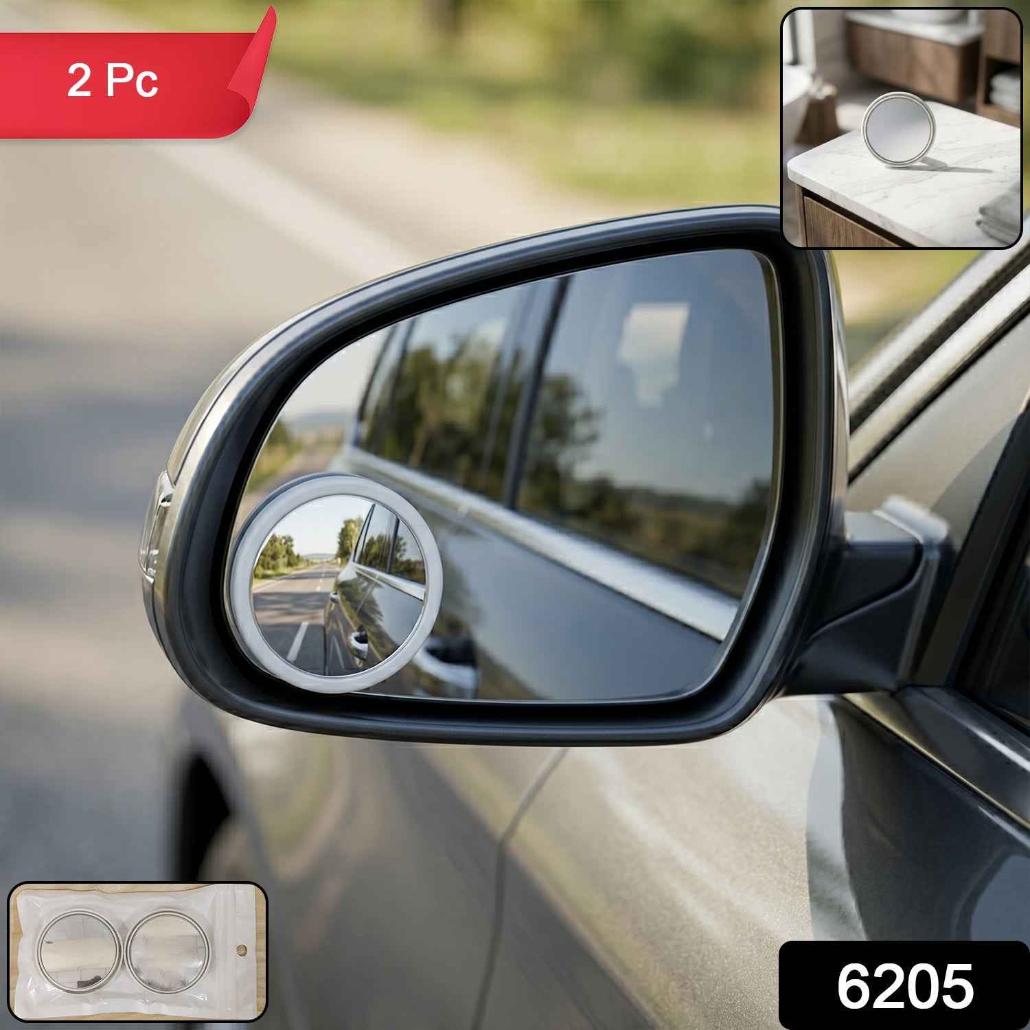 360¡ Adjustable Blind Spot Mirror Ð Wide Angle for Safer Driving