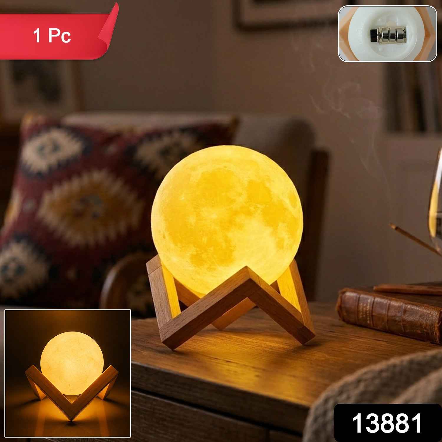 Rechargeable LED Moon Lamp Ð Soothing Ambient Light for Home