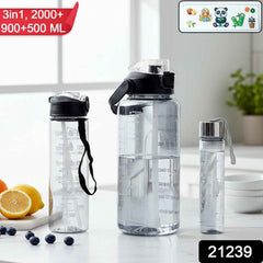 Multipurpose Water Bottle Set – 3 Sizes for Every Hydration Need
