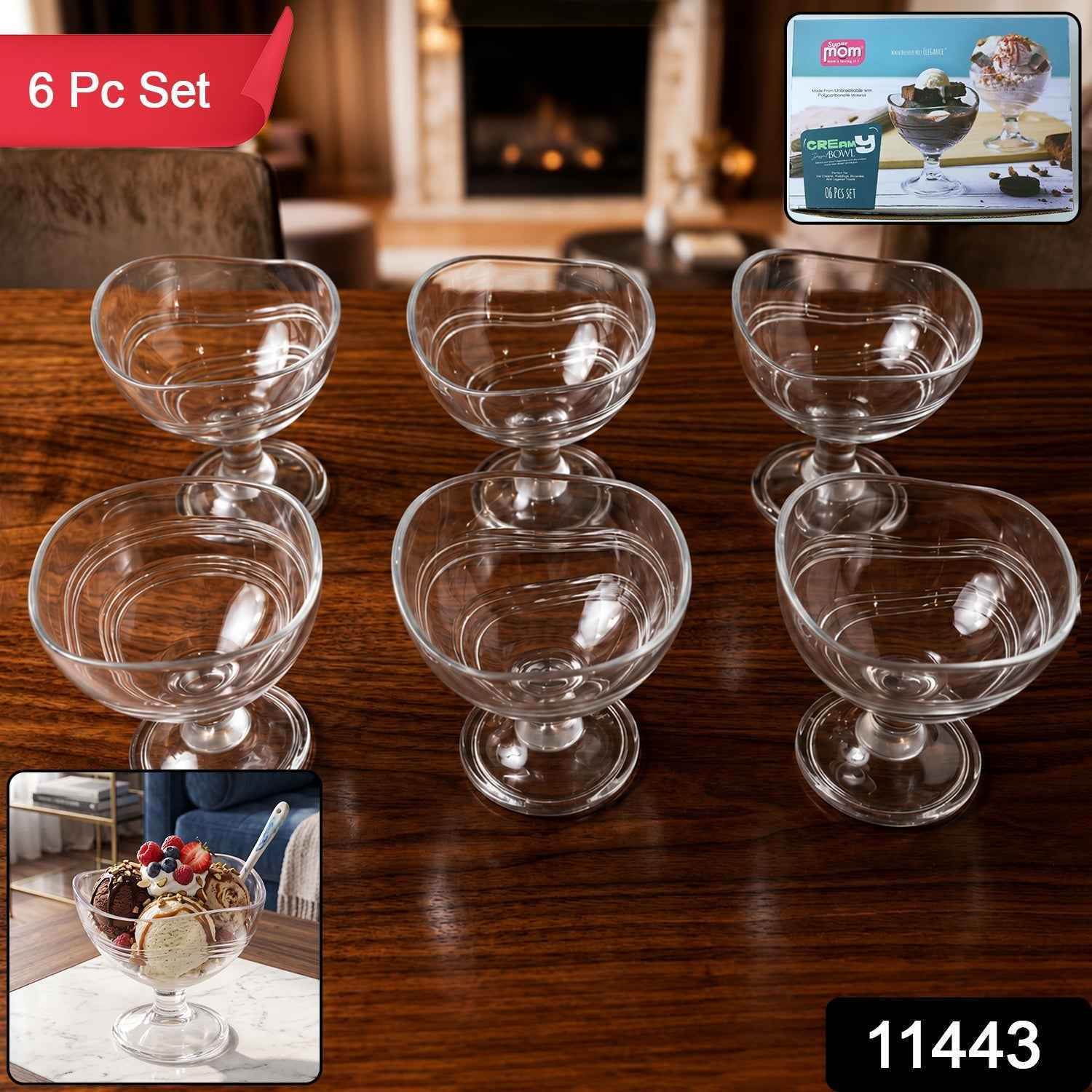 Unbreakable Creamy Dessert Bowls Ð Elegant, Durable & Crystal Clear