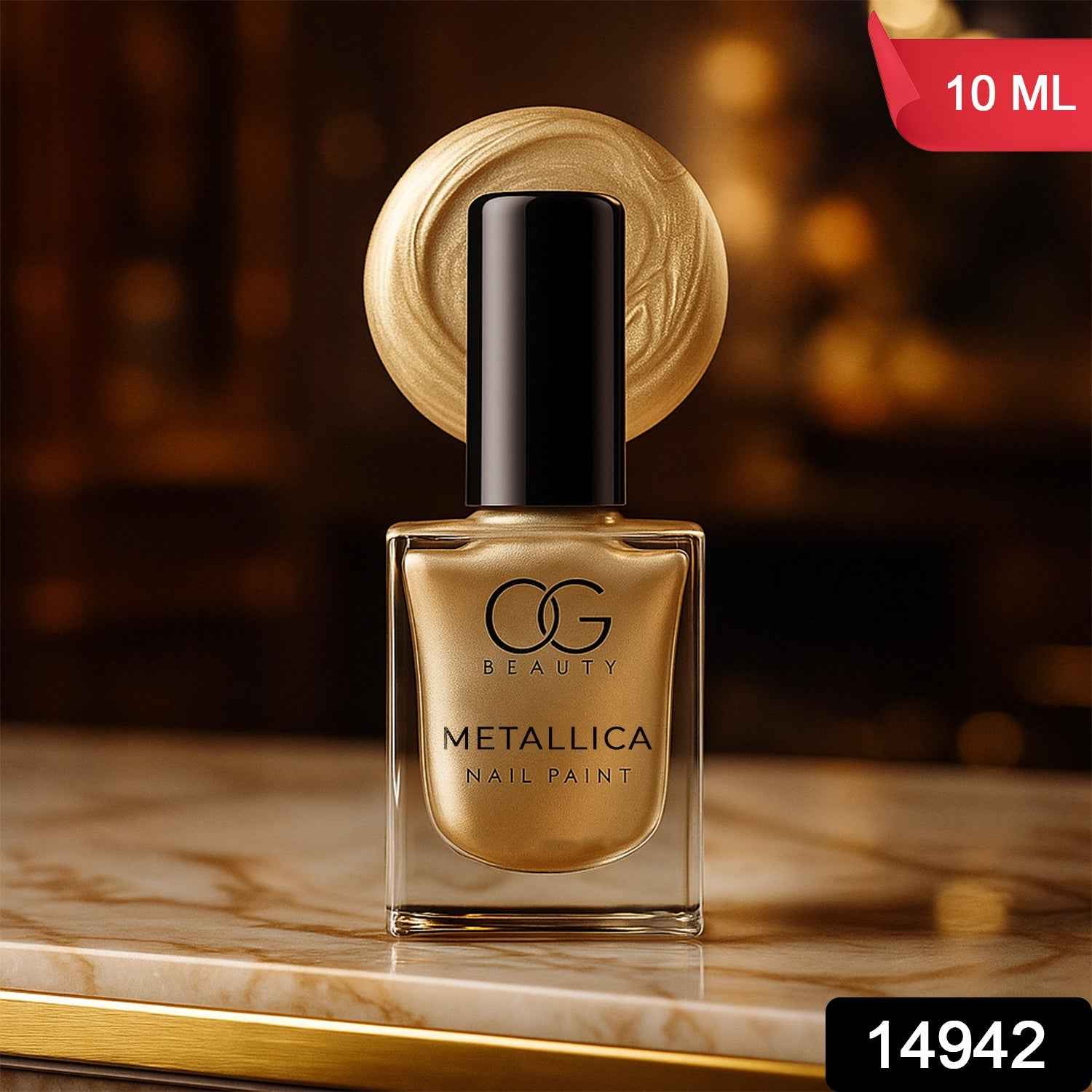 Metallic Nail Polish – High-Shine Vintage Brass Gold Finish