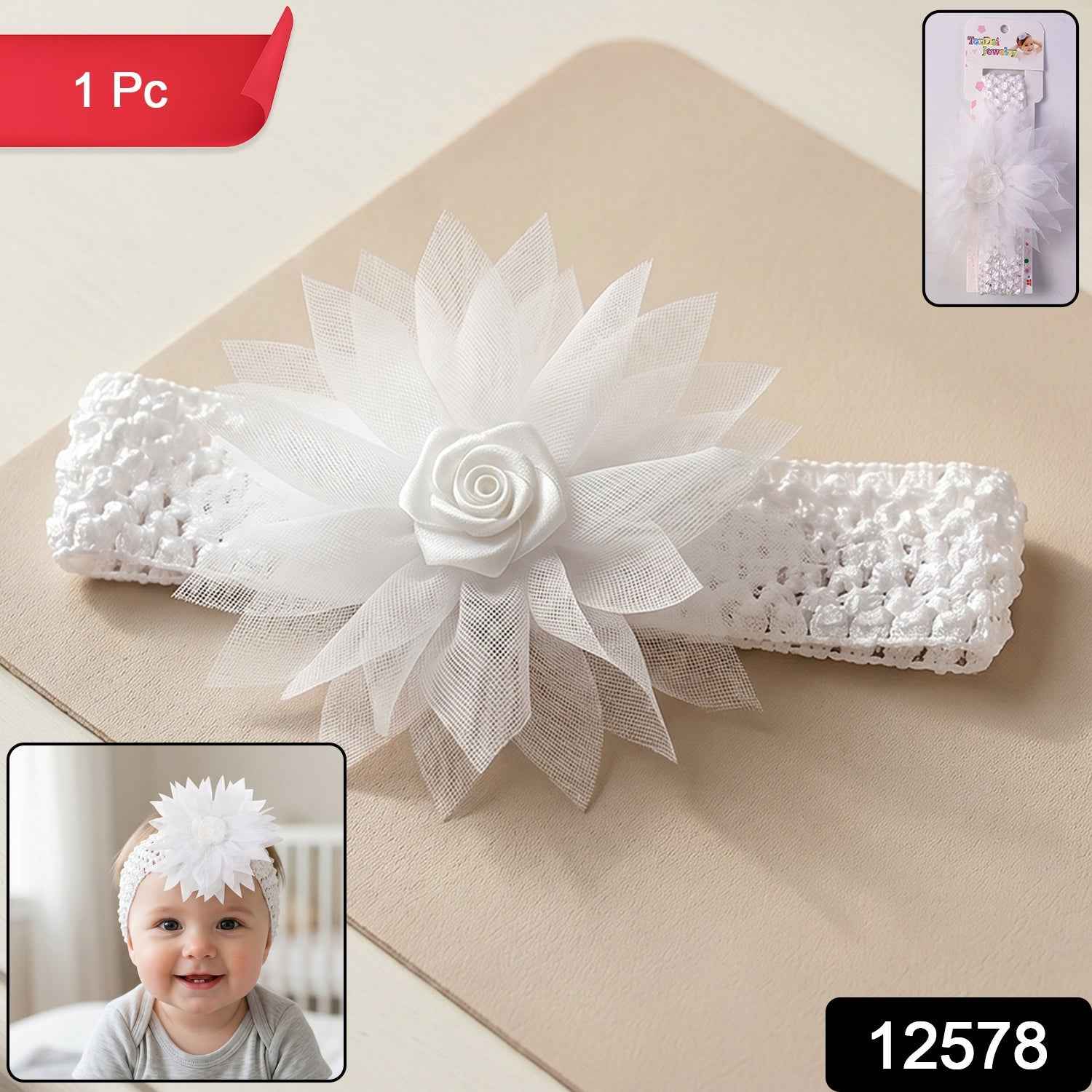 Baby Headband Ð Soft Elastic Floral Design for Comfort & Style