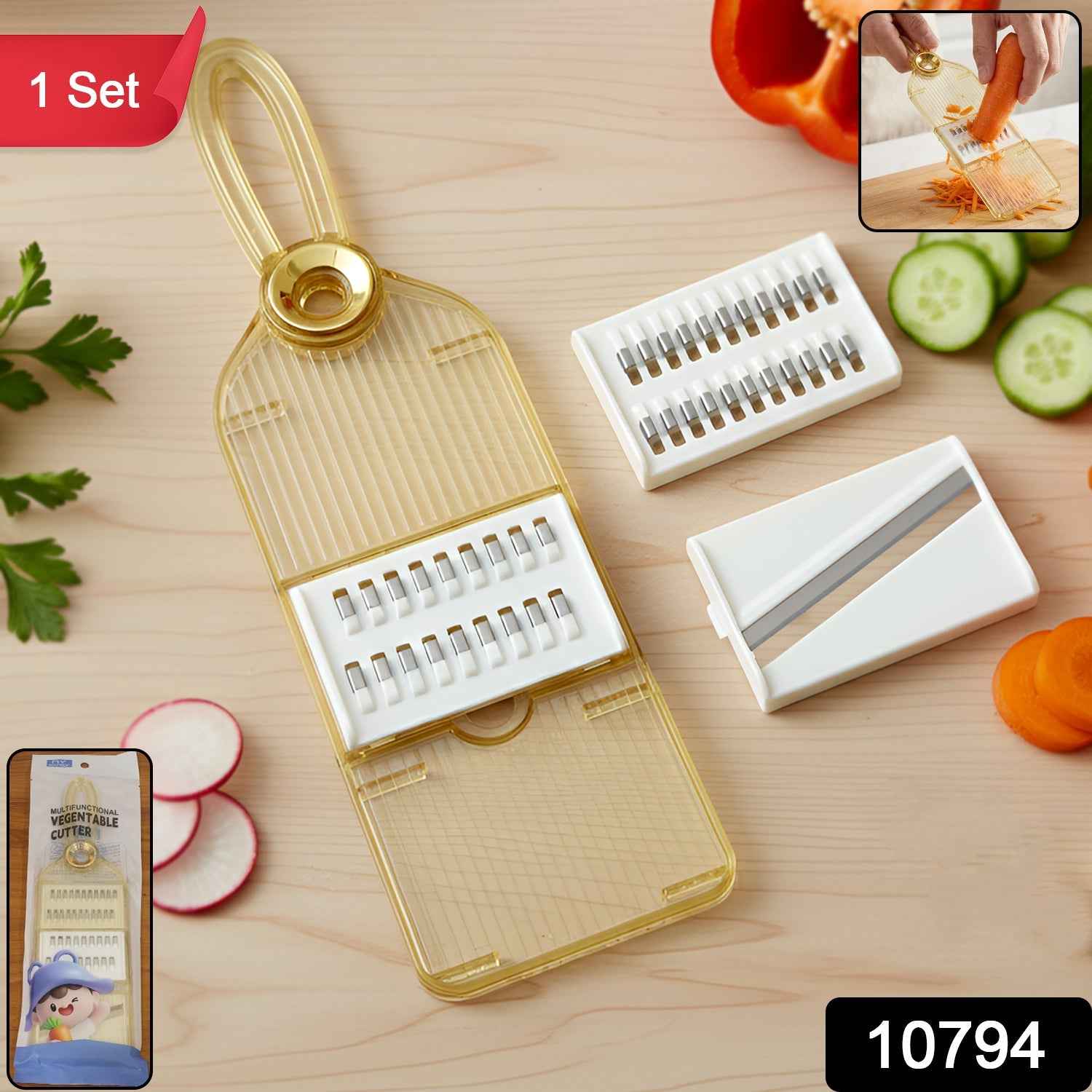 Vegetable Cutter Set – Multifunctional Slicer with Interchangeable Blades