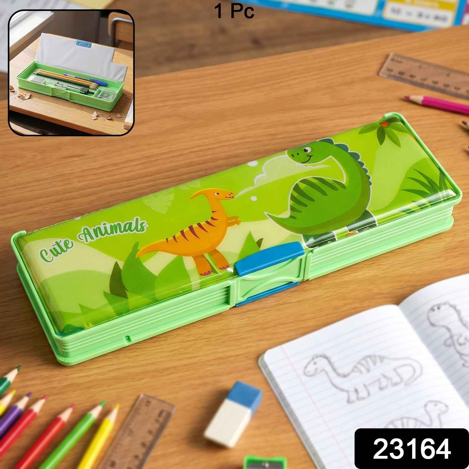 Kids Pencil Compass Ð Fun Animal Design with Secure Lid