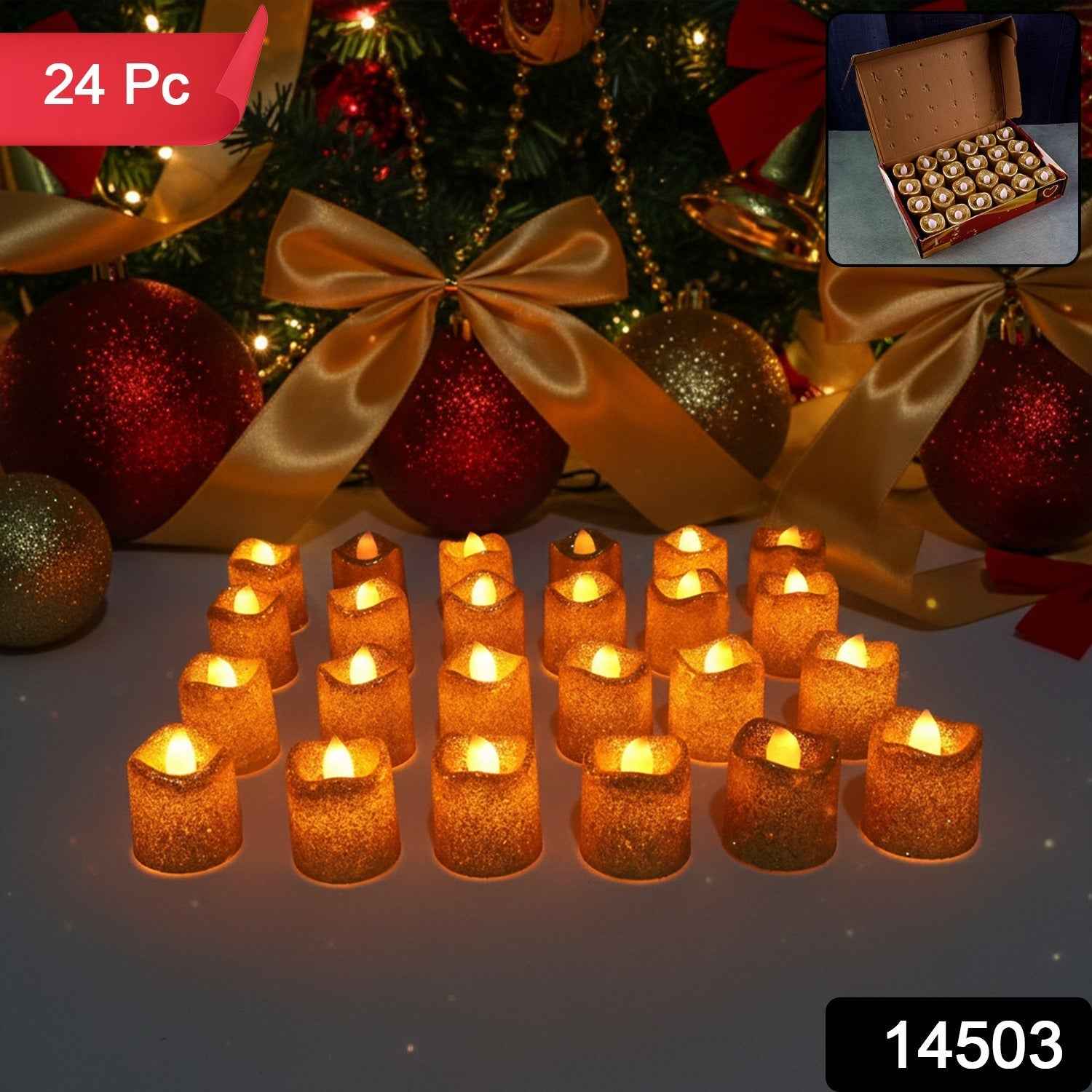 LED Tealight Candles – Safe Flameless Decorative Set of 24