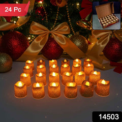 LED Tealight Candles – Safe Flameless Decorative Set of 24