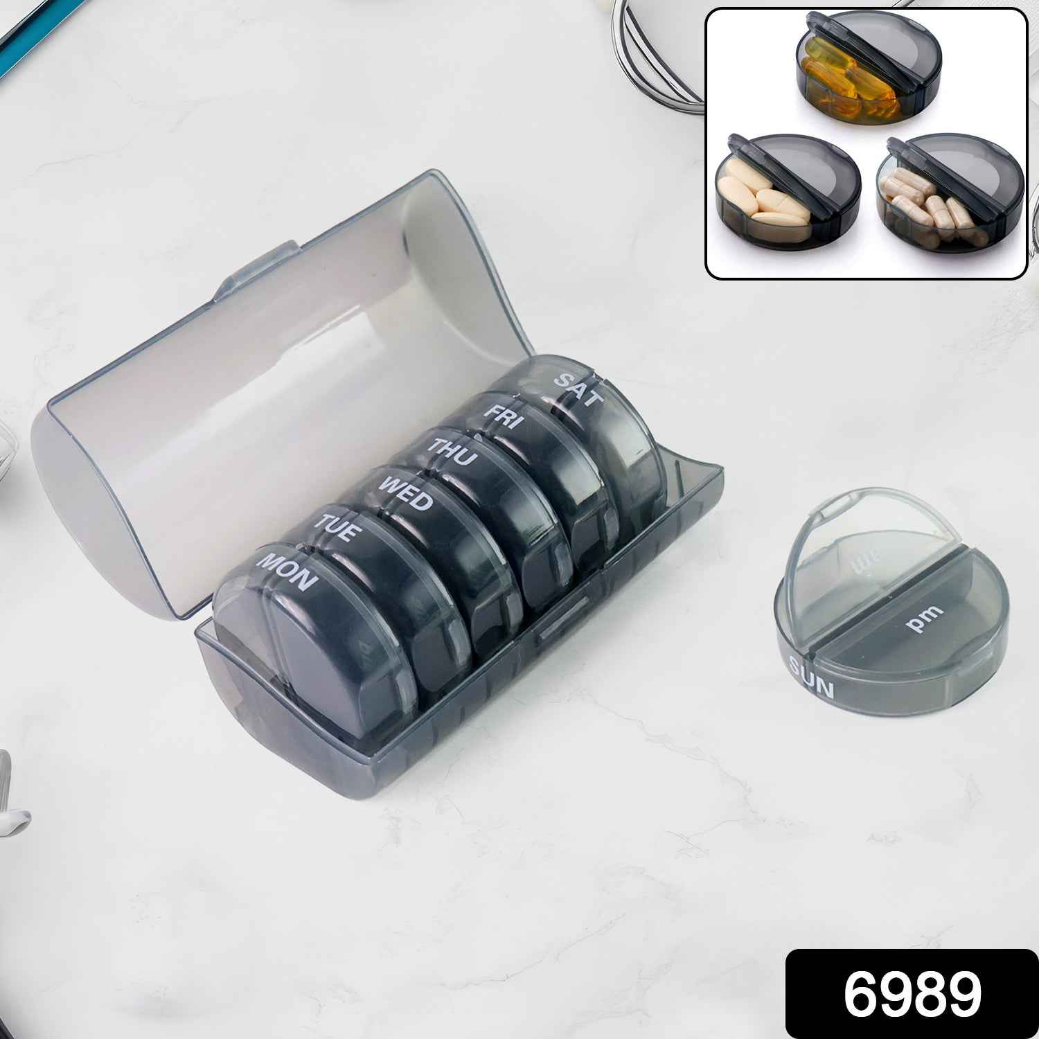 Weekly Pill Organizer – 7 Day AM/PM Medicine Box | FERVENT