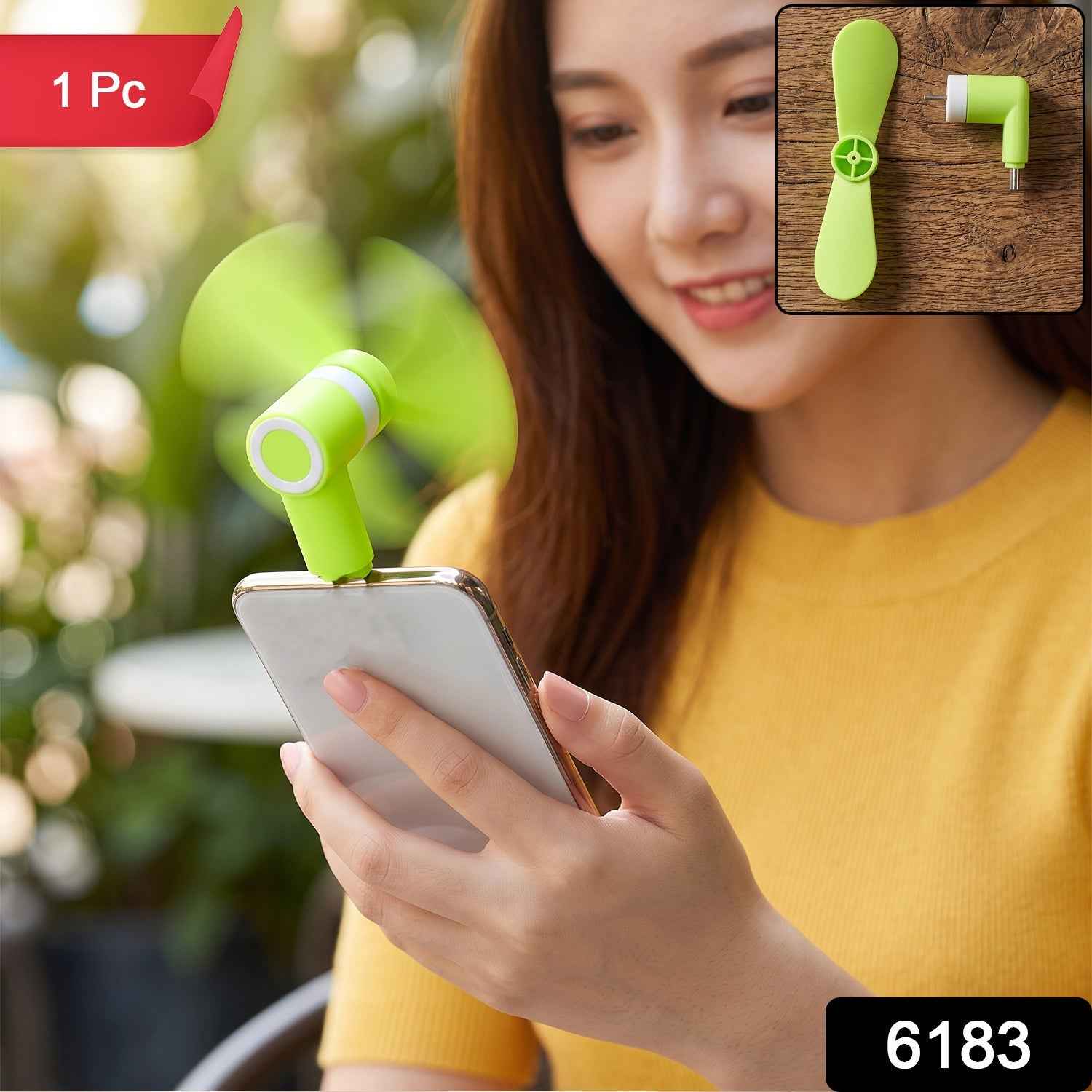 Mini USB Fan Portable Mobile Phone Plug In Cooling Fan Soft Blades (1 Pc)