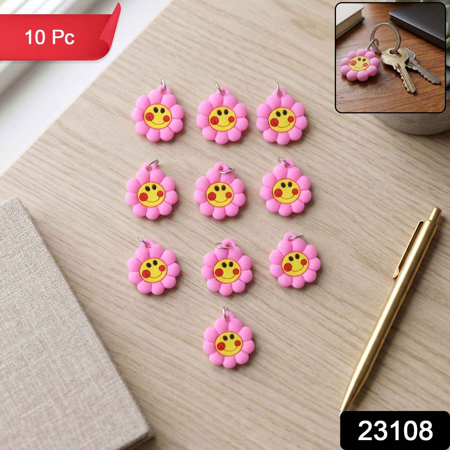 Keychain for Kids | Cute Floral Smileys & Long-lasting Durability