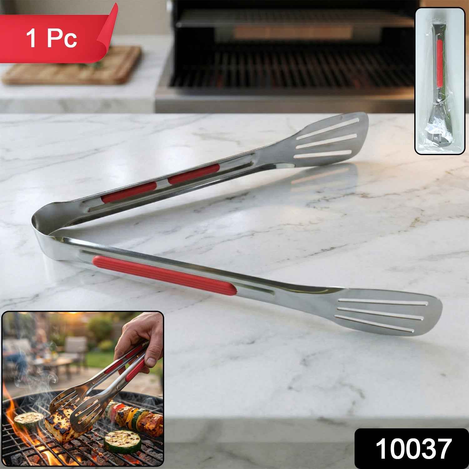 Stainless Steel Multi-Purpose Kitchen Tongs – Heat-Resistant & Anti-Slip Grip