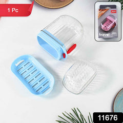 Travel soap case showing dimensions 12 cm length, 8 cm width, 5 cm height