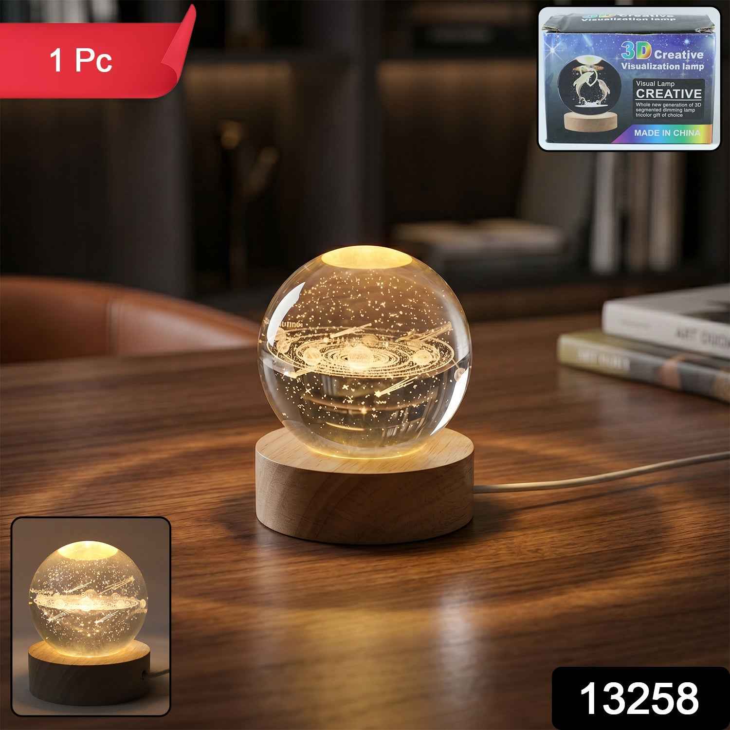 Astronomy Crystal Ball Lamp – 3D Night Light | Indo Glow