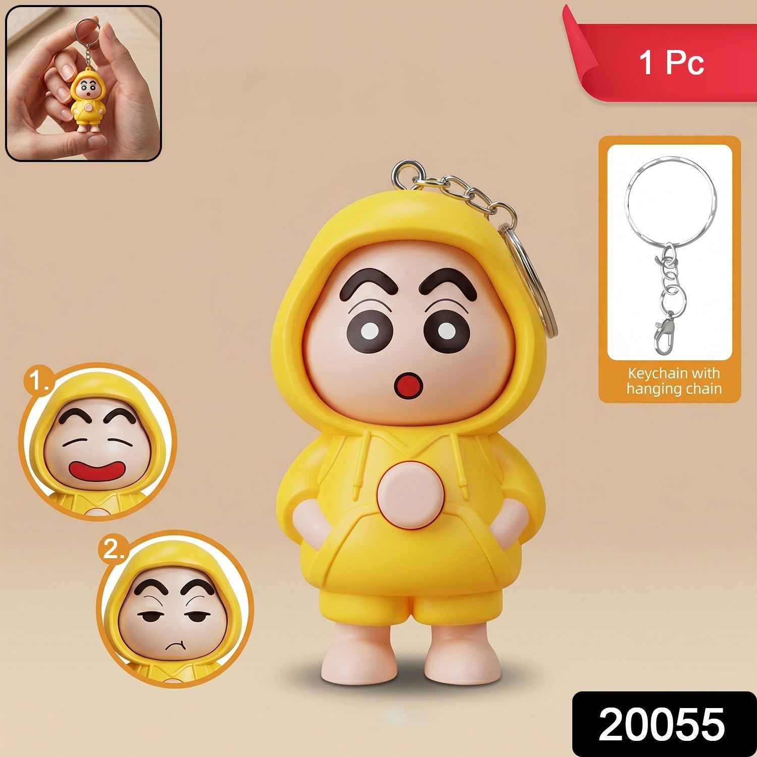 Face Changing Doll Keychain Ð Multiple Expressions & Compact Design