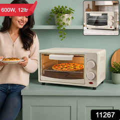 Electric Oven 12 Litre, 600W Mini OTG Oven Toaster Griller for Baking (1 Pc)