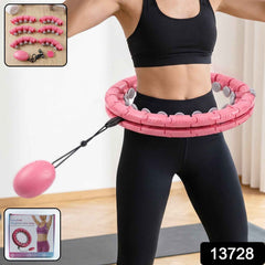 Adjustable Smart Weighted Hula Hoop with Massage Ball for Waist Slimming (1 Pc)