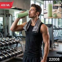 400 ML Glass Water Bottle with Silicone Sleeve for Gym Office (1 Pc)
