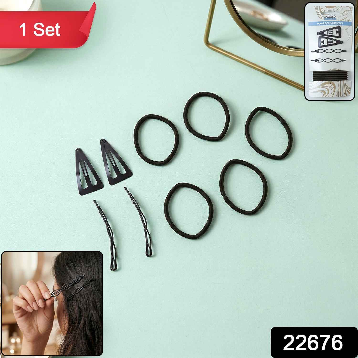Multipurpose Hair Styling Accessories Set – Pins, Bands & Clips Kit