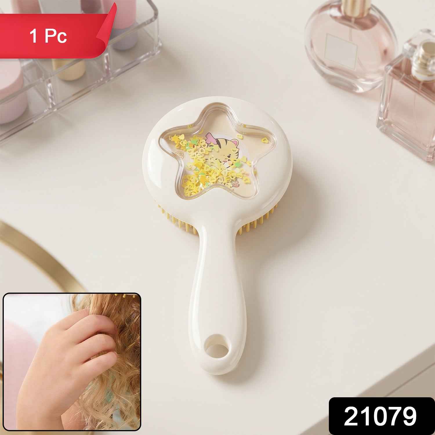 Kids Hair Comb Ð Soft Bristles with Cute Star Design for Gentle Detangling