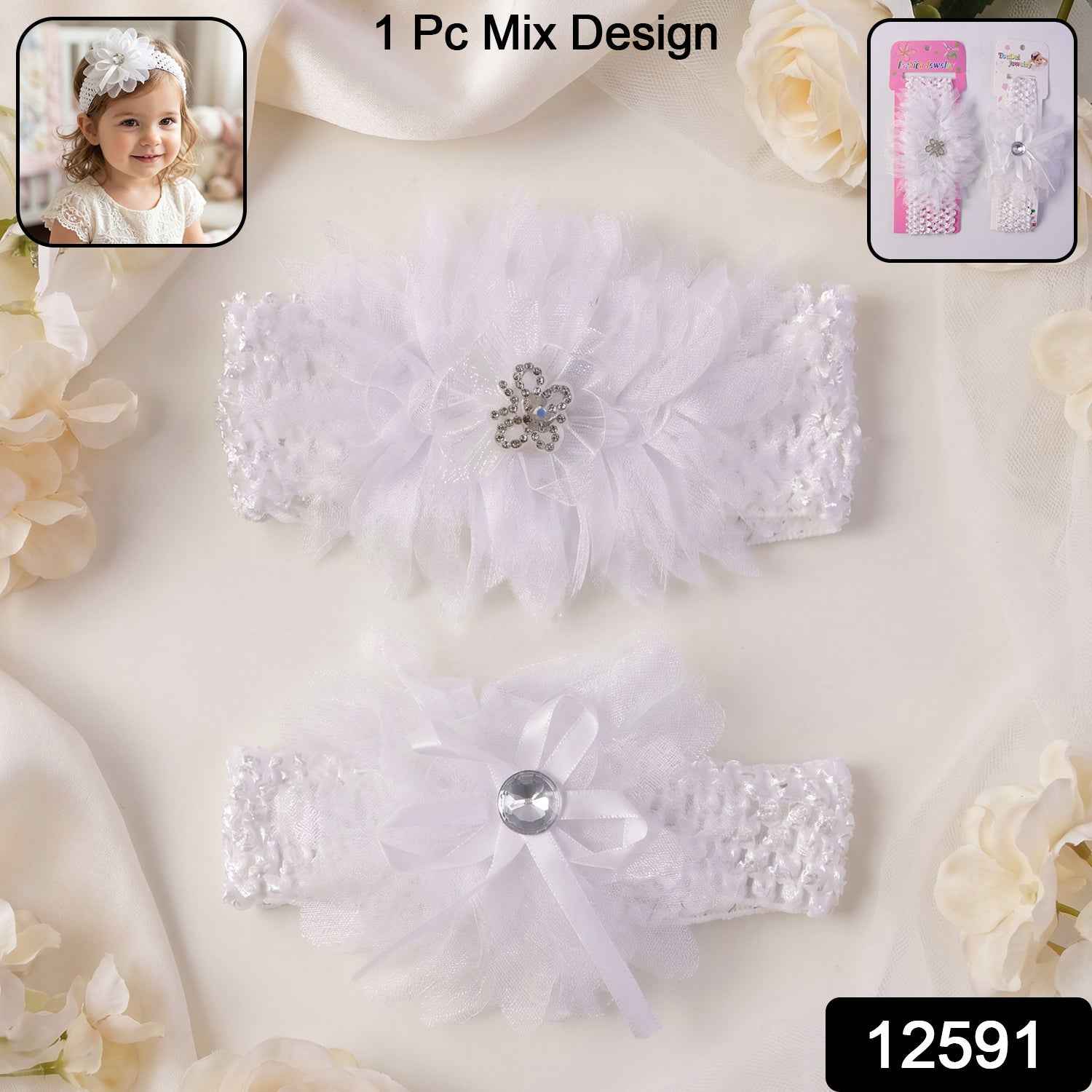 Soft Elastic Baby Hair Headband Ð Stylish Floral Lace Design