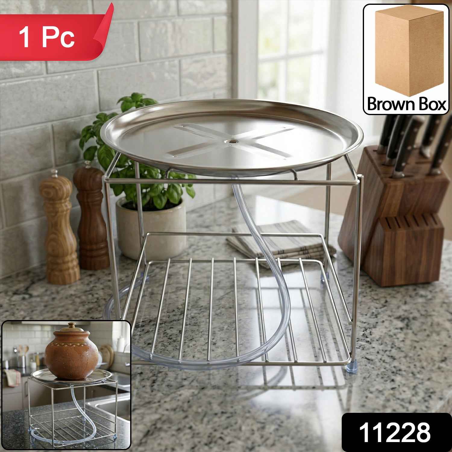 Multipurpose Stainless Steel Utensils Stand – Space-Saving Organizer