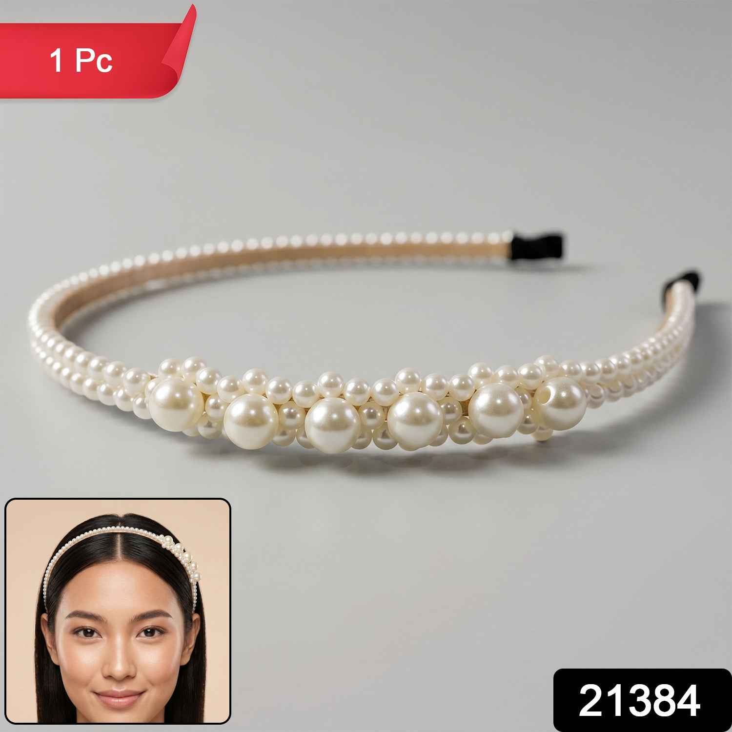 Pearl Beaded Headband Ð Elegant and Lightweight for Daily & Party Wear