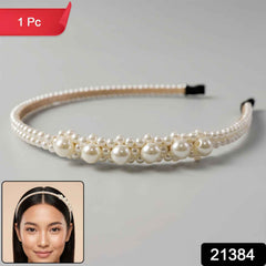 Pearl Beaded Headband Ð Elegant and Lightweight for Daily & Party Wear