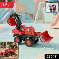 Realistic construction excavator toy truck for children