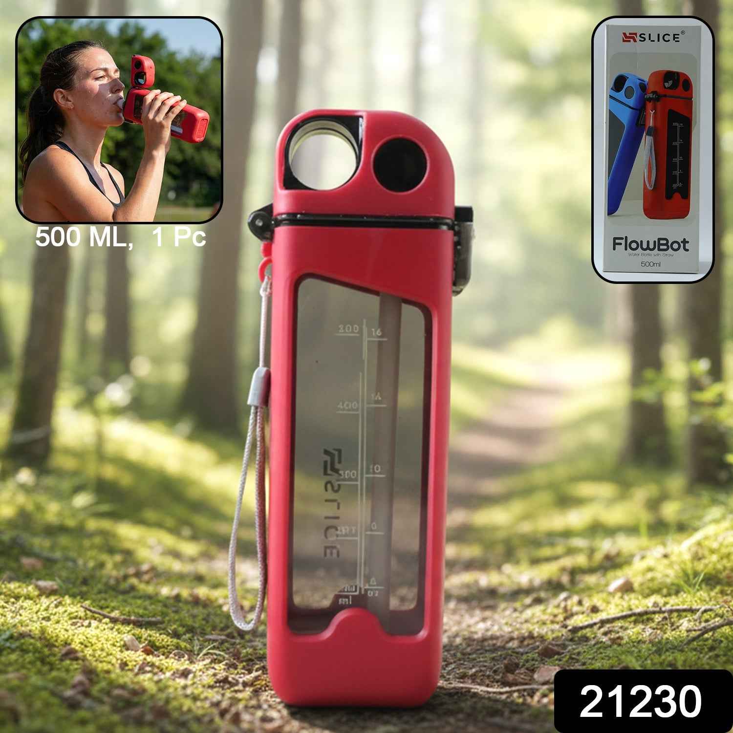 500ml Leakproof Sports Water Bottle – One-Touch Spout Convenience