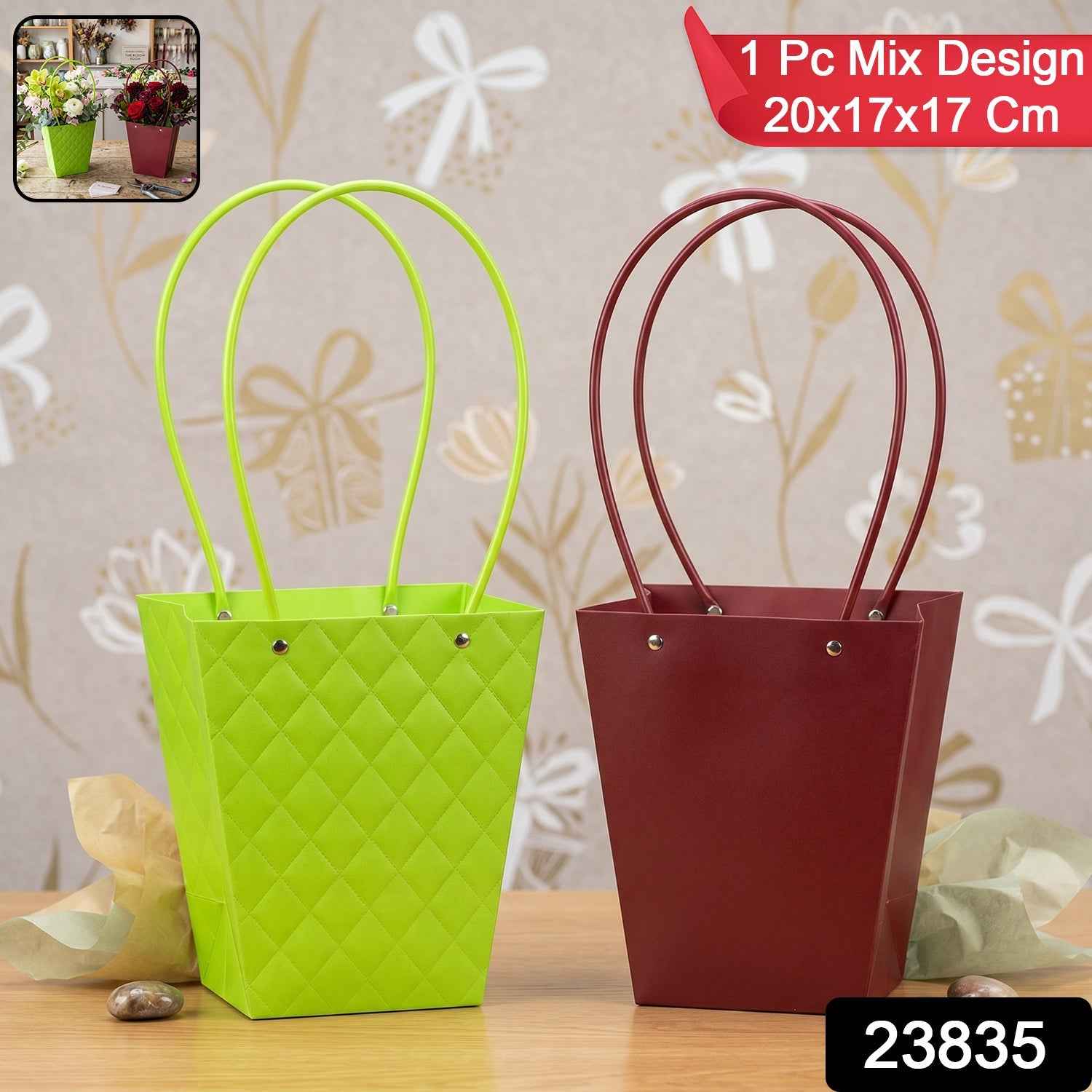 Flower Packaging Bag Ð Reusable Waterproof Gift Carrier for Bouquets