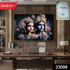 Radha Krishna Wall Frame – Elegant Spiritual Home Decor