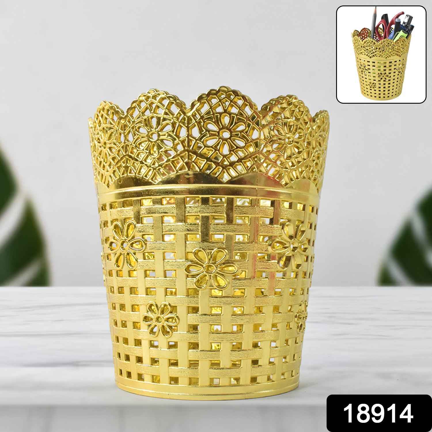 Metal Mesh Pen Holder – Durable Office Desk Organizer Stand