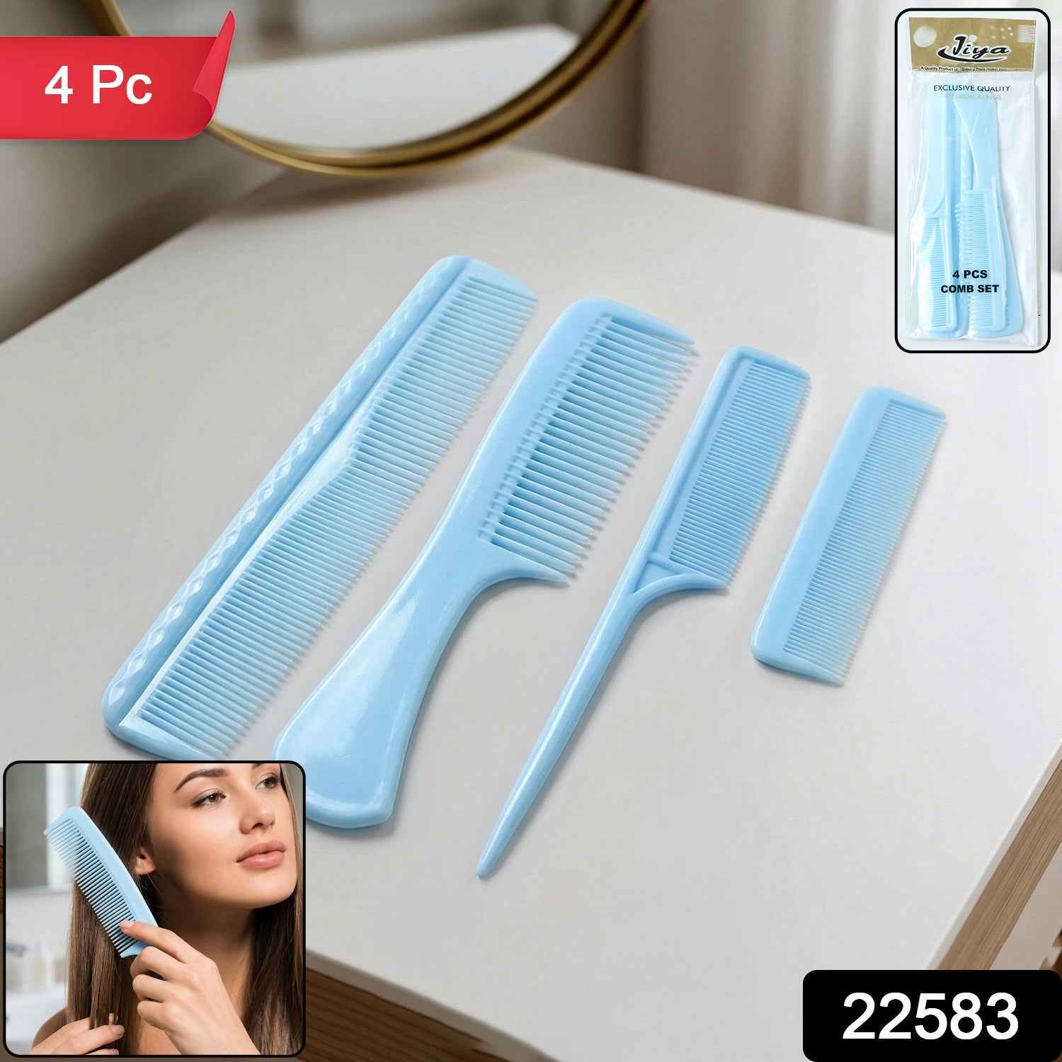 Multipurpose Hair Comb Set – Suitable for Daily Grooming and Styling