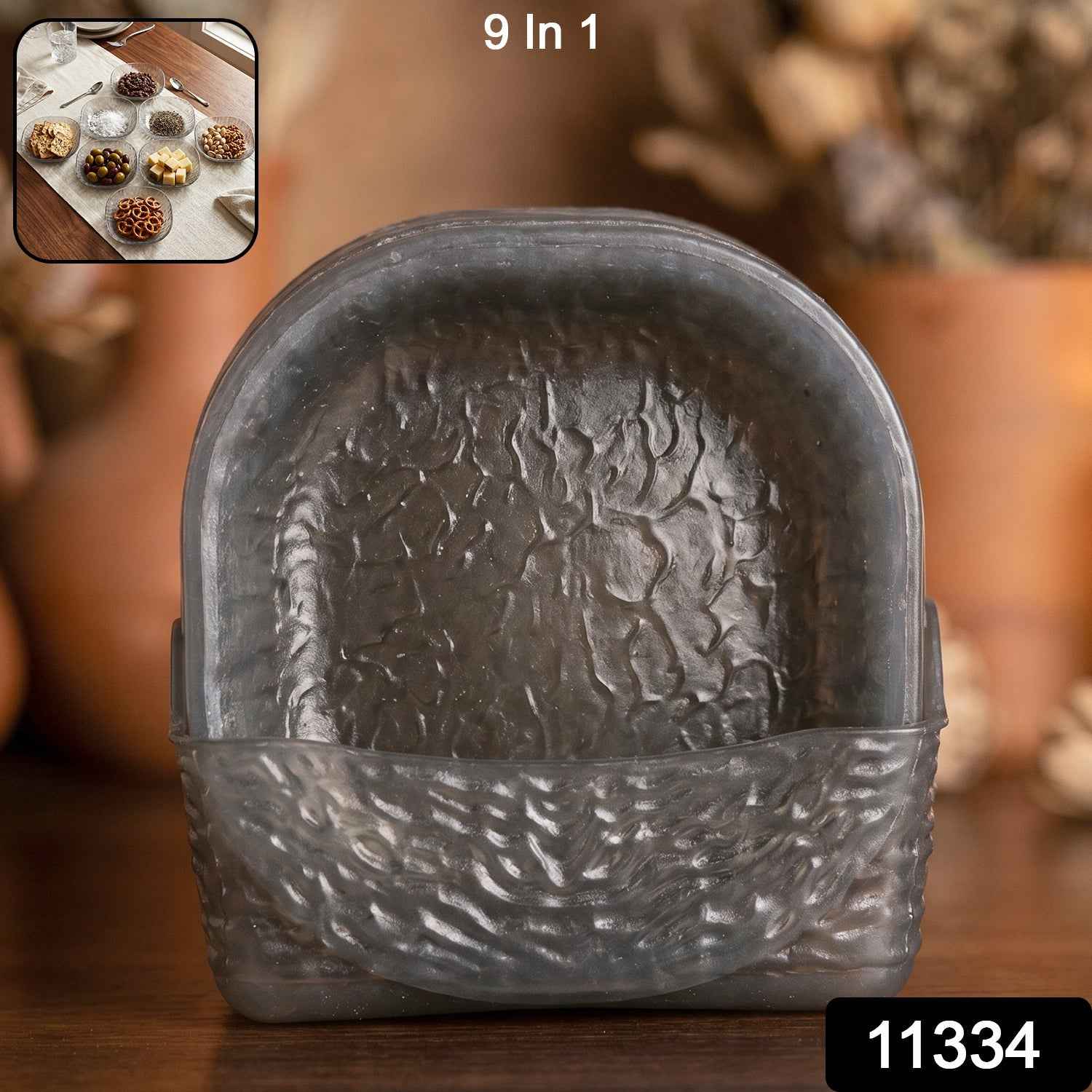 9 in 1 Snack Serving Plates Ð Multipurpose Organizer for Parties