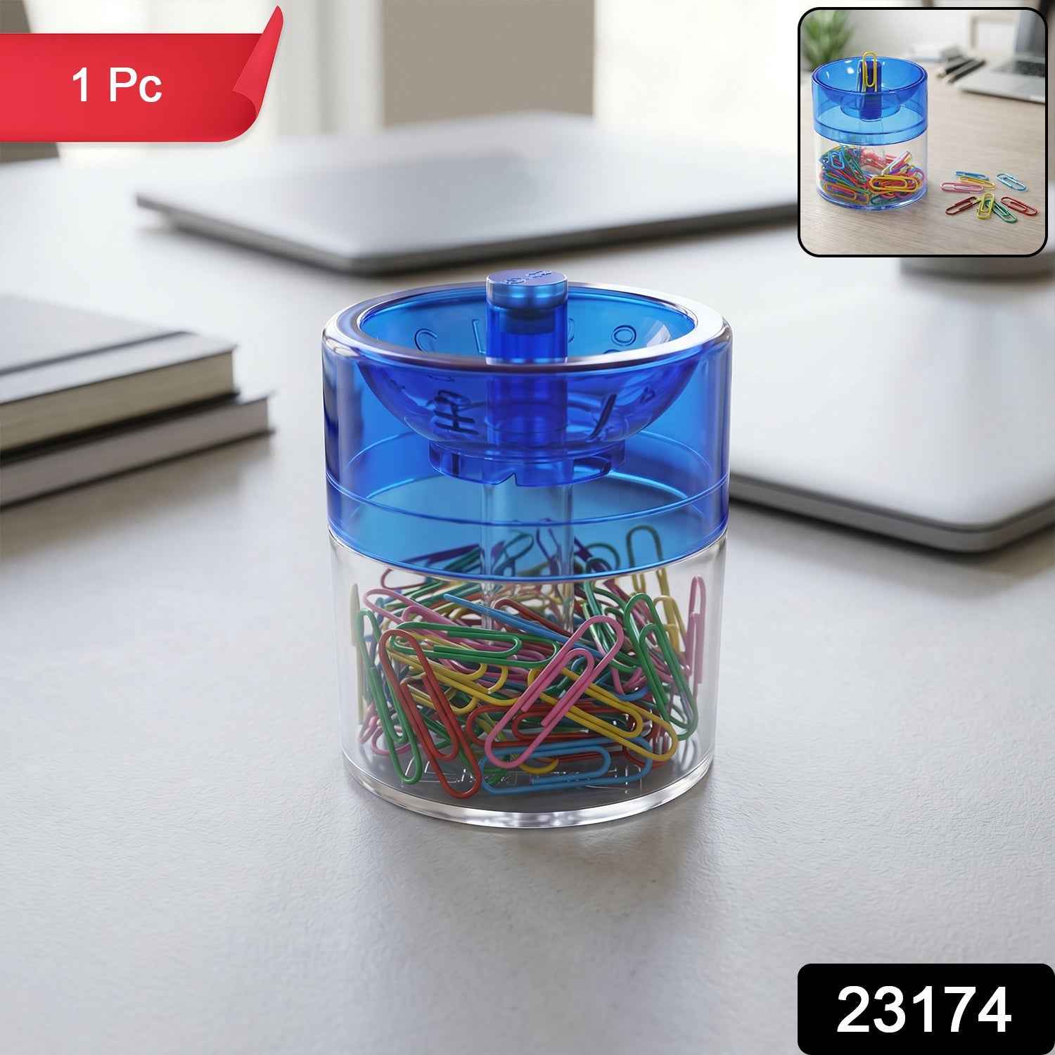 Magnetic Pin & Paper Clip Dispenser Ð Compact Desk Organizer for Office & Home