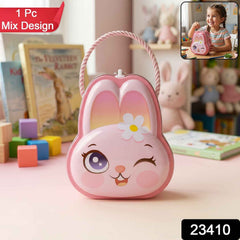 Kids Safe Lockable Bunny Piggy Bank Ð Fun & Durable Savings Toy