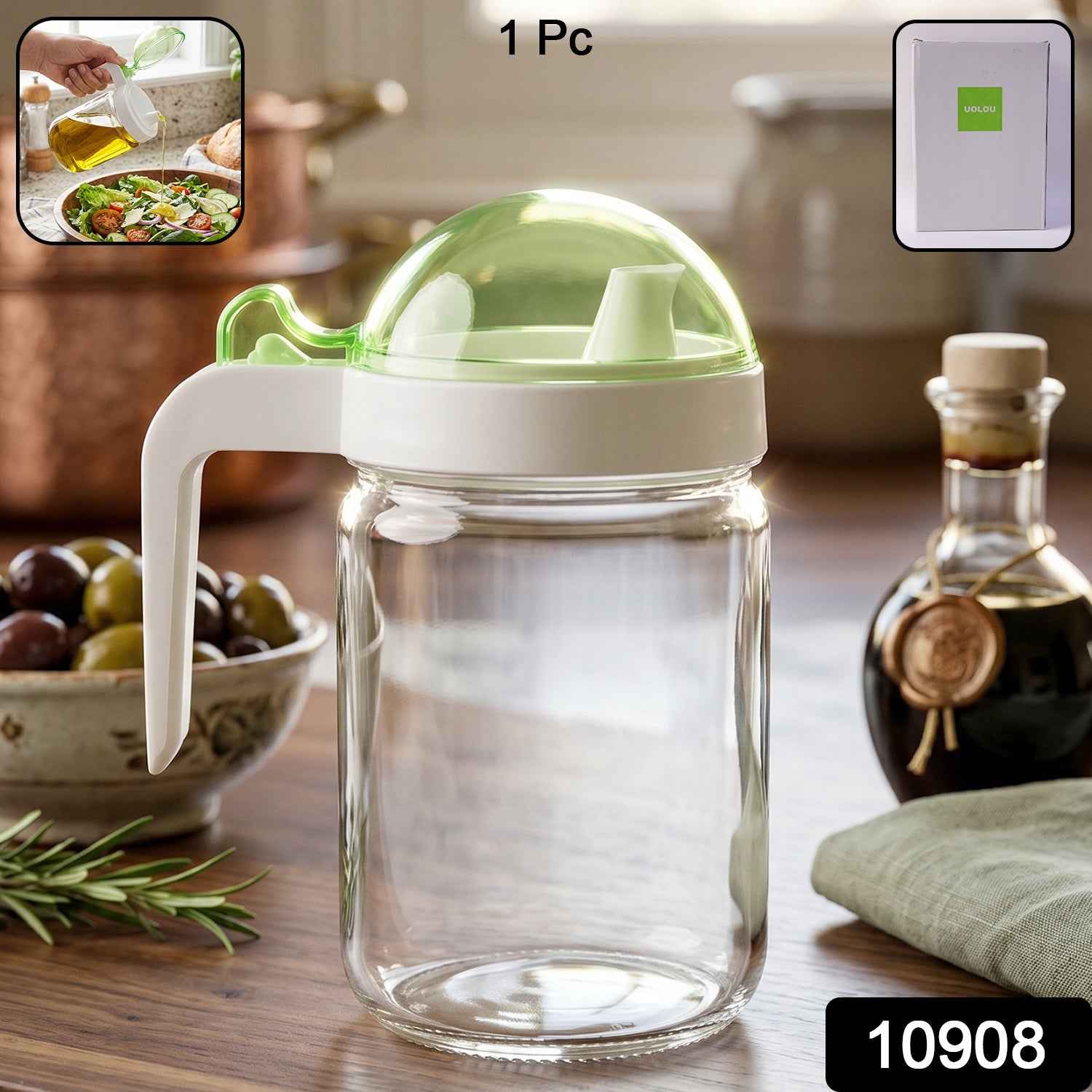 Glass Oil Bottle Ð 580ml Leak-Proof & Easy Pour Design