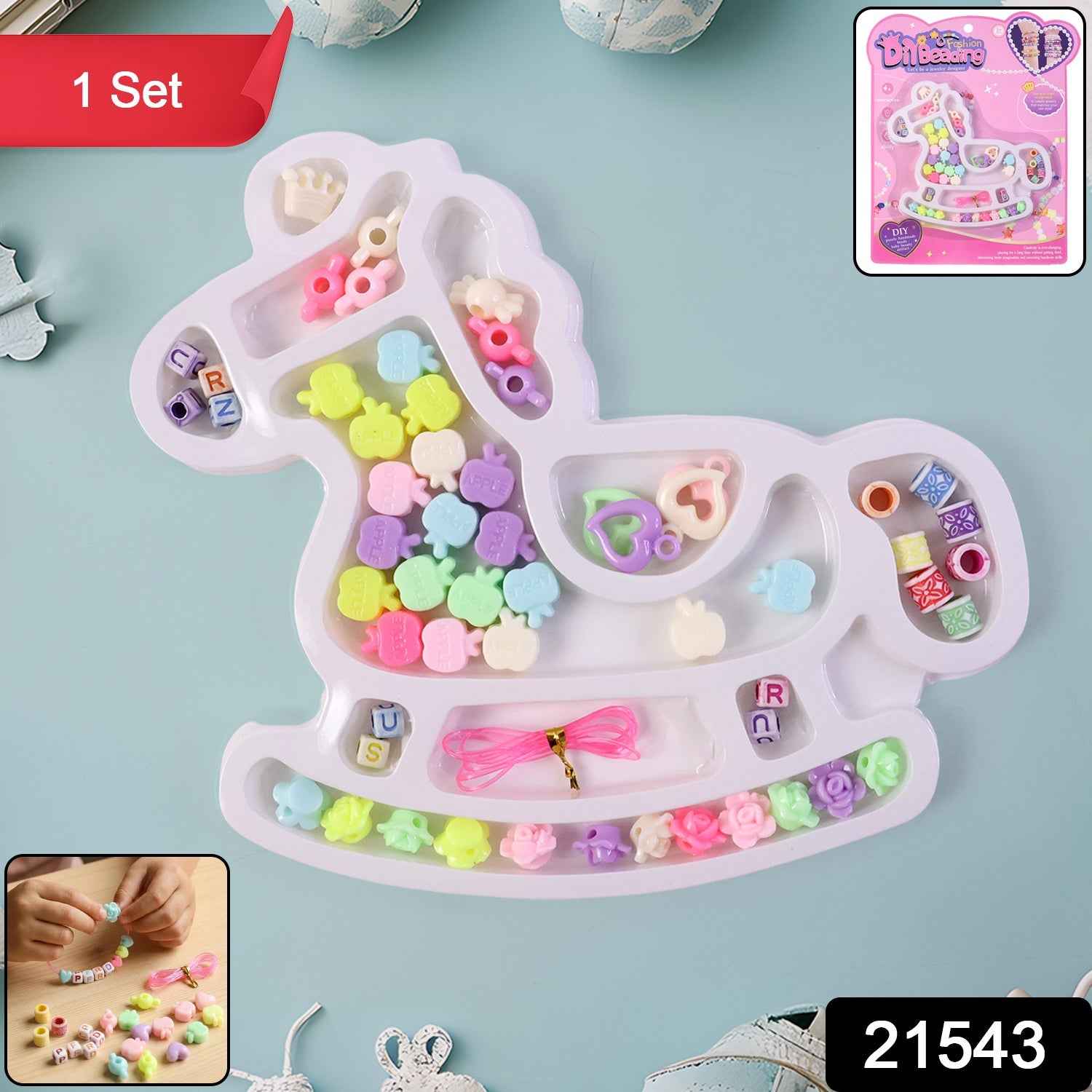 DIY Kids Beads Jewellery Making Kit – Creative Craft Set